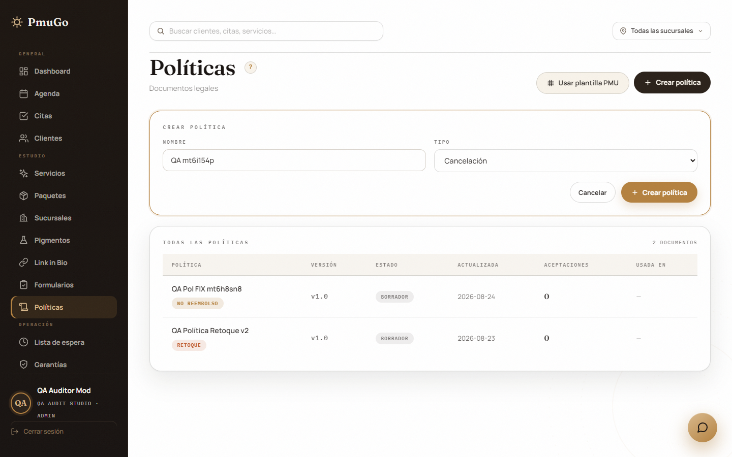 Sin política de depósito, pierdes dinero